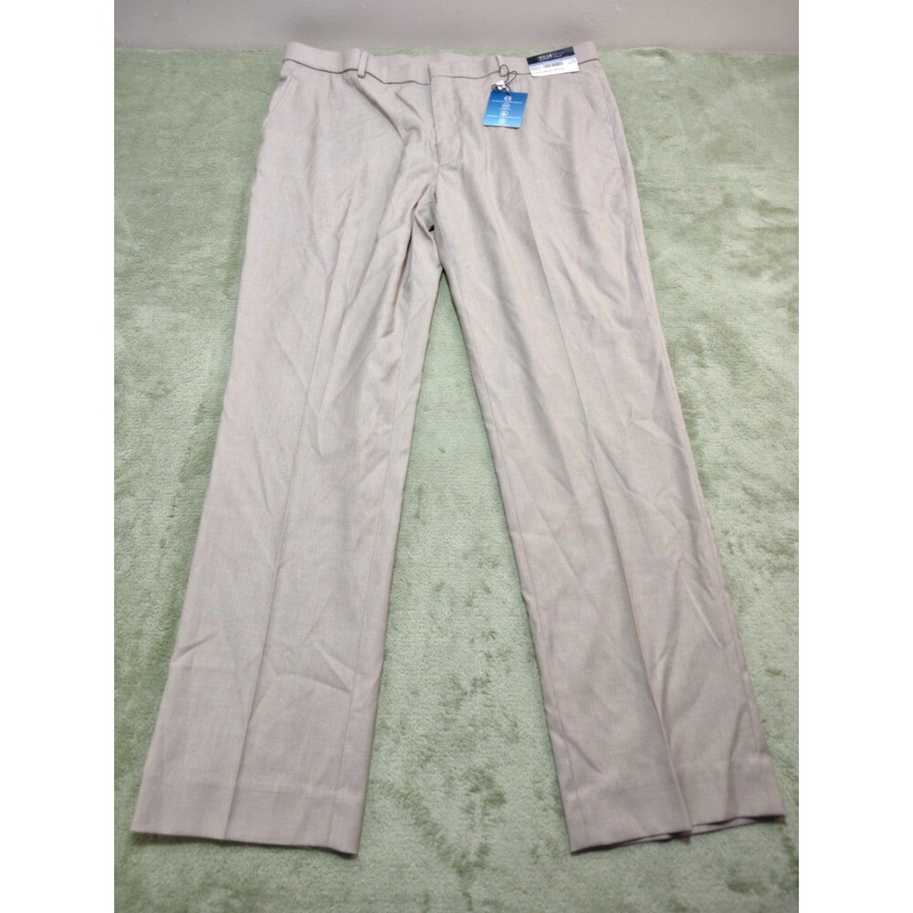 NWT Awearness Kenneth Cole Mens 40x32 Khaki Tan Chillflex Modern Fit Dress Pants